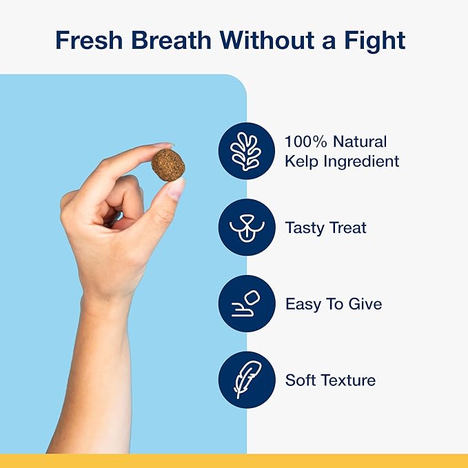 ProDen PlaqueOff Soft Chews with Natural Kelp - for Large & Giant Breed Dogs - Supports Normal, Healthy Teeth, Gums, and Breath Odor in Dogs - 45 Soft Chews-Mewly Pet