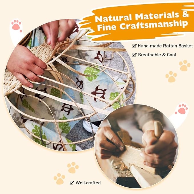 Tangkula Modern Cat Tree, Small Cat Tower with Natural Sisal Scratching Post, Hand-Made Wicker Cat Condo & Top Perch, Funny Hanging Toy Ball, Cute Cat Tree Tower for Indoor Cats-Mewly Pet