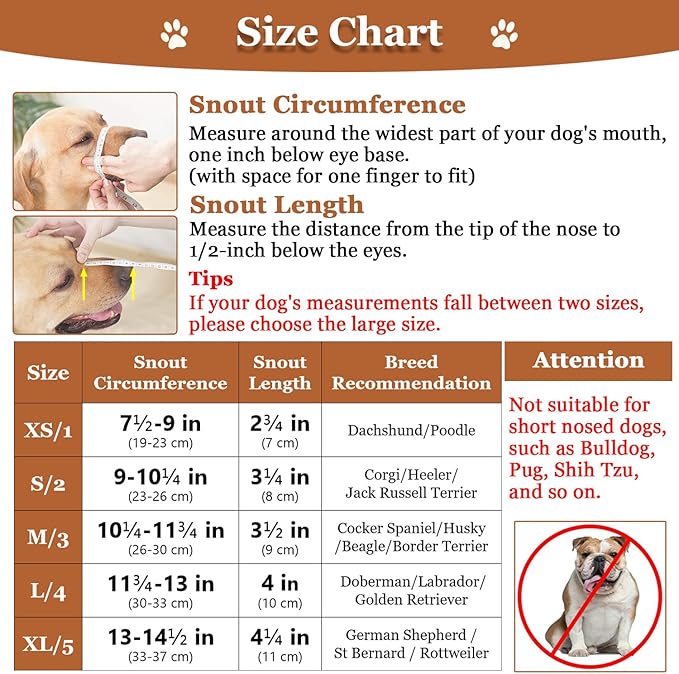 Dog Muzzle, Printed Basket Muzzle for Small Medium Large Dogs Dachshund, Beagle, German Shepherd, Breathable Pet Muzzles to Prevent Biting Chewing Scavenging, Allows Panting and Drinking-Mewly Pet