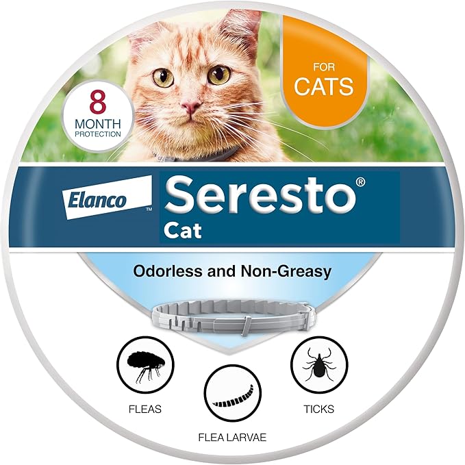 Seresto Cat Vet-Recommended Flea & Tick Treatment & Prevention Collar for Cats | 8 Months Protection-Mewly Pet