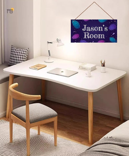 Personalized Galaxy Sign Custom Name Universe Wall Art Decoration Exquisite Decorative Signs for Kids Room Door Decor Outer Space Themed Nursery Decor For Boys Room Girls Bedroom