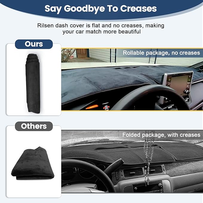Dashboard Cover Mat Custom Fit for Chevrolet/Chevy Colorado 2015-2020 2021 2022 Dash Cover Nonslip Dash Mat Protector Sunshade No Glare Black
