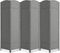 Folding Room Divider, Weave Fiber Privacy Screen, Extra Wide Room Screen Divider Separator, Decorative Separation Wall Divider, Freestanding Room (Grey, 6-Panel)
