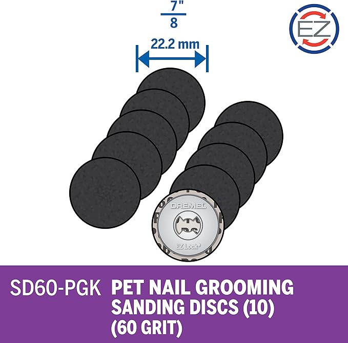 Dremel SD60-PGK EZ Lock Pet Nail Grooming Sanding Discs-Mewly Pet