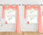 NICETOWN Coral Pink Scarf Voile Sheer Textured for Princess Decor, Lovely Window Topper Decorative Valance for Girls/Daughter's Bedroom, W60 x L216, 1 Pair
