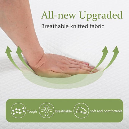 BestMassage | 12 Inch King Mattress | Gel Memory Foam | Medium Firm Feel | White | Bed in a Box, CertiPUR-US Certified | Pressure Relief, Cooling Ventilated Foam | Breathable Knit Cover