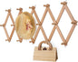 Wall Rack with 16 Hooks, Wooden Wall Expandable Coat Rack for Coat, Hats, Baseball Caps, Coffee Mug, Jewelry(Natural)