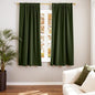 Lazzzy Velvet Blackout Curtains Thermal Insulated Room Window Drapes Super Soft Luxury Curtains for Living Room Bedroom Rod Pocket 2 Panels, Moss, 52" W x 63" L