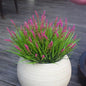 Artificial Plants Outdoor 12 Bundles Fake Monkey Grass Fade Resistant Plastic Faux Flowers Look Real for Porch Patio Home Garden Pot Decor (12 Bundles Pink Monkey Grasses)