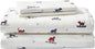 Eddie Bauer - Flannel Sheets Queen Size, Anti-Pilling & Wrinkle Resistant Cotton, Touchably Soft for All-Season Comfort - Bed Sheets with Matching Pillowcases & Fitted Sheet (Ski Patrol White)