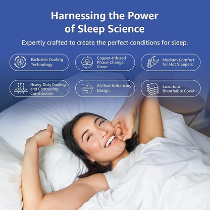 ROOST SLEEP 14-Inch King Mattress with Medium Firm Support, CertiPUR-US Certified, Copper Smart Thermic Cooling Gel Memory Foam for Hot Sleepers, Made in USA