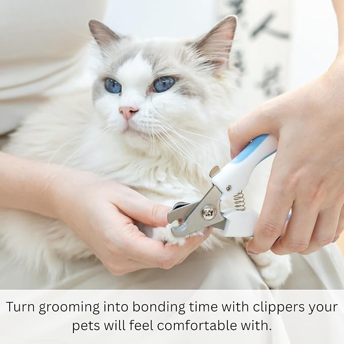 AIXINPET Dog & Cat Nail Clippers and Trimmers - with Free Nail File, Protective Guard to Avoid Over Cutting, Extra Sharp Blade - Suitable for Small to Large Dogs & Cats, Birds and Rabbits (Small)-Mewly Pet