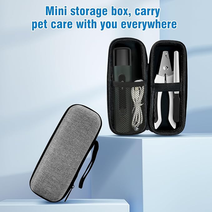 Dog Nail Grinder, 7-Speed Quiet Electric Dog Nail Trimmers, Dog Nail Clippers with Sponge Dust Collection & File for Small Medium Large Dogs, Rechargeable Pet Paw Grooming Supplies Ki(Green)-Mewly Pet