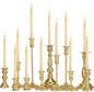 12 Pcs Candlestick Holders Gold Metal Taper Candle Holders Decorative Vintage Modern Table Centerpiece Decorations for Wedding Christmas Anniversary Dinner Party(Gold,Retro Style)