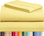 LuxClub 3 PC Sheet Set Bed Sheets Deep Pockets 16" Eco Friendly Wrinkle Free Cooling Machine Washable Hotel Bedding Silky Soft - Lemon Twin