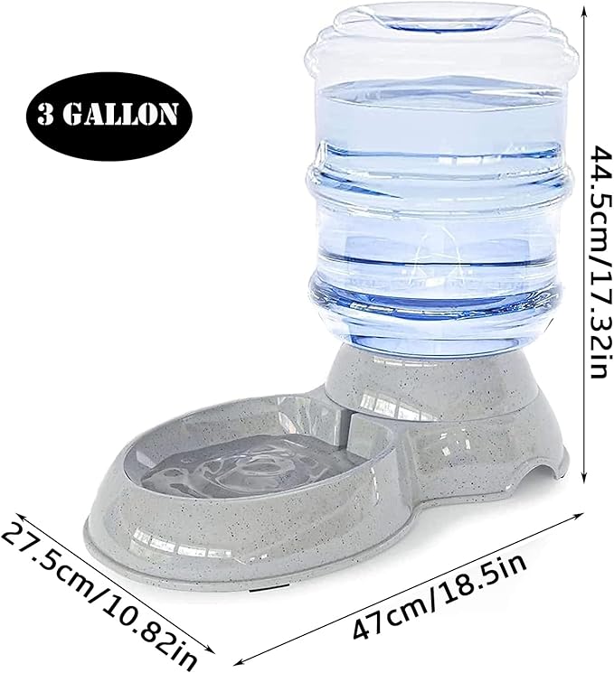 Dog Water Bowl Dispenser,3 Gallon/ 11L Pet Water Dispenser Station for Large Dogs and Cats,Gravity Automatic Feeder,Large Size Dog Drinking Fountain-Mewly Pet