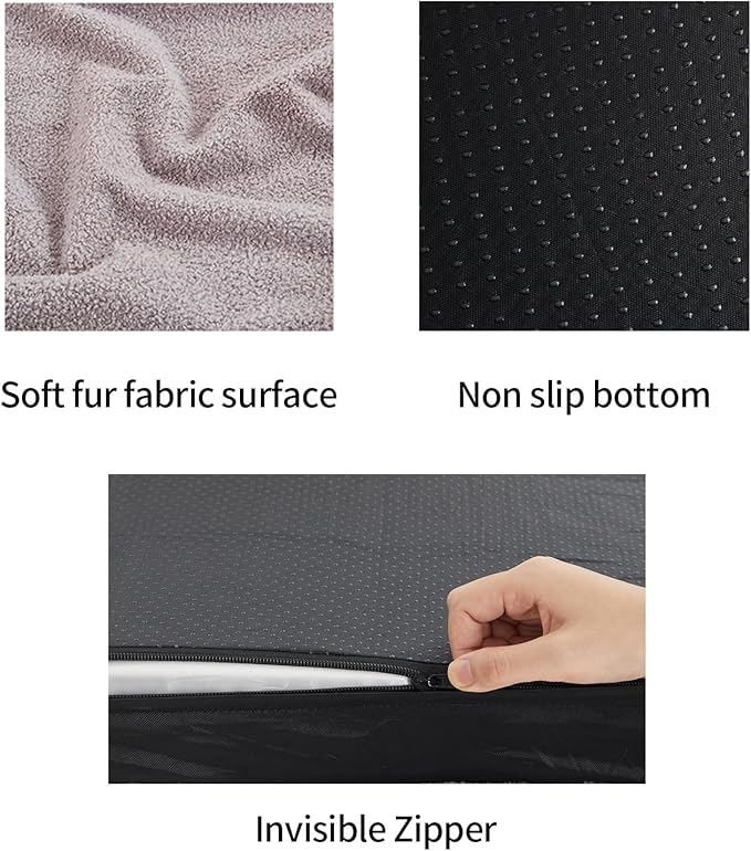 Orthopedic Memory Foam Dog Bed,Cooling Dog Beds for Large Dogs,Washable Pet Beds for Crate with Plush Cover, Waterproof Lining, L(35inch)-Mewly Pet