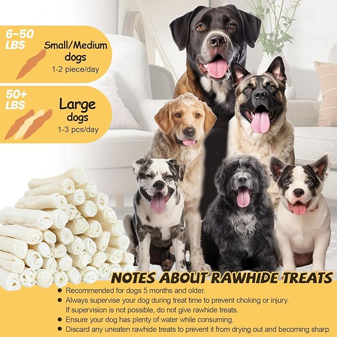 ASMPET Dog Treats Chews, Duck Wrapped Rawhide Sticks Filled with Sweet Potato for Small Medium Large Dogs（6pcs）-Mewly Pet