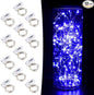 CYLAPEX 12 Pack Blue Fairy Lights String Battery Operated Fairy Lights Starry String Lights on 3.3ft/1m Silvery Copper Wire DIY Christmas Decoration Costume Wedding Party Halloween Easter