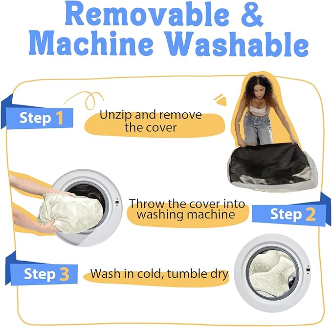 Washable Orthopedic Large Dog Bed - Extra Large Dog Beds with Bolsters Removable Orthopedic Foam Support Dogs Bed for XL Large Size Dogs with Waterproof Cover Non-Slip Bottom Pet Beds-Mewly Pet