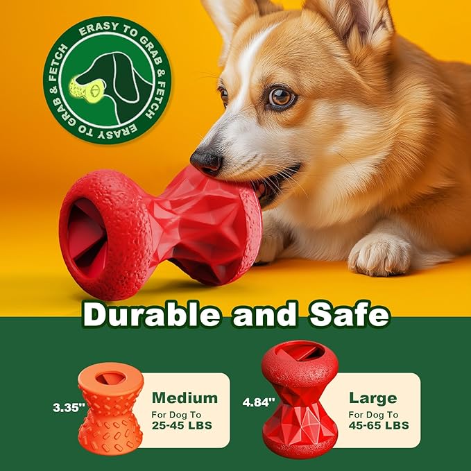 Interactive Durable Bones Dog chew Toys for Aggressive chewers Rubber Dog Toys for Boredom and stimulating-Mewly Pet