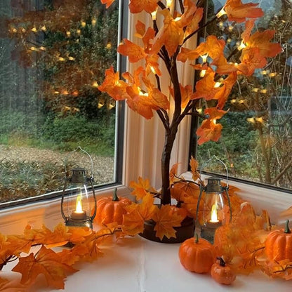 Mini Lanterns (6 Pcs-5.1in) Small Lantern Decorative Indoor Outdoor Hanging Ornaments LED Candle Lights Decorative Home Decor for Weddings Western Camping Party Halloween Christmas Decorations