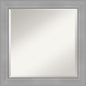 Amanti Art Silver Bathroom Mirror for Over Sink, 24x24 Vista Brushed Nickel Square Vanity Mirror, Medium Casual Frame, Hangs Horizonally and Vertically, Bathroom Wall Decor, Beveled Edge