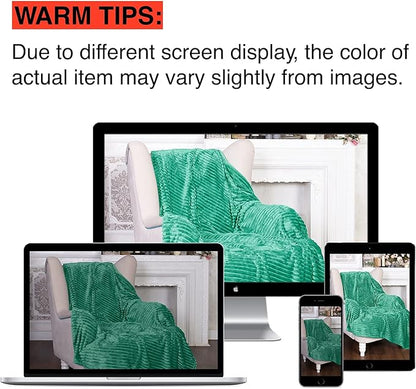 GO Premium Ultra Soft Fleece Blanket, Super Large Queen Size - Emerald Green Color, Perfect Cozy Gift, Super Warm Comfy - ECO-Certified, Hypoallergenic, 90" x 90"