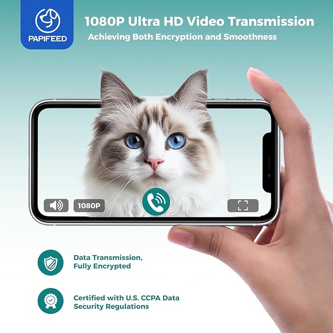 Automatic Cat Feeder,Camera 1080P HD - 6L Pet Feeder, 2.4/5G WiFi Smart App Control, Bluetooth Assist Link,Wide-Angle Lens,Automatic Feeder for Small and Medium-Sized Pets-Mewly Pet