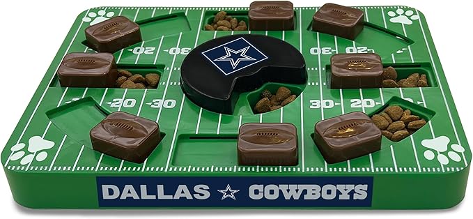 Pets First NFL Dallas Cowboys Puzzle Toy, Puzzle Treat Dog Toy, Interactive Dog Treat Toy, Dog Puzzle-Mewly Pet