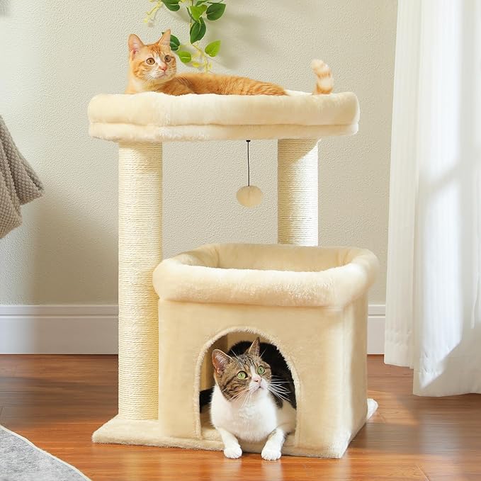 PEQULTI Cat Tree Cat Tower for Large Cats with Sisal-Covered Scratching Posts and Extra-Large Cat Perch Suitable for Indoor Cats-Mewly Pet