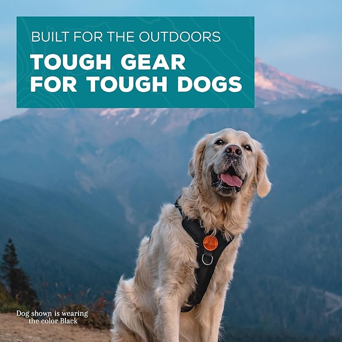 Wilderdog Lightweight Dog Harness with Reflective Straps - Large - Black-Mewly Pet