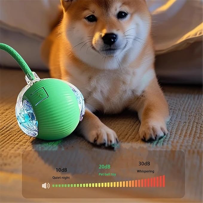 Interactive Cat Toy Ball for Indoor Cats - 3-Speed Smart Rolling Ball with Flashing Lights, USB Rechargeable Automatic Motion Kitten Toys for Bored Adult Cats & Playful Kittens-Mewly Pet