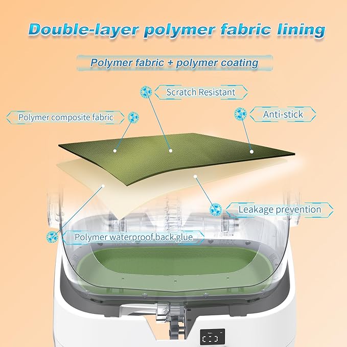 Automatic Cat Litter Box Self Cleaning - APP Control and Weight Monitoring - Ultra-Quiet, Suitable for Medium Cats and Kittens, Safe Anti-Pinch Litter Box (Assembly Required) -White-Mewly Pet