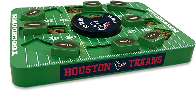 Pets First NFL Houston Texans Large Puzzle Toy - Interactive Dog Treat Puzzle, New Size, Slow Feeding Toy-Mewly Pet