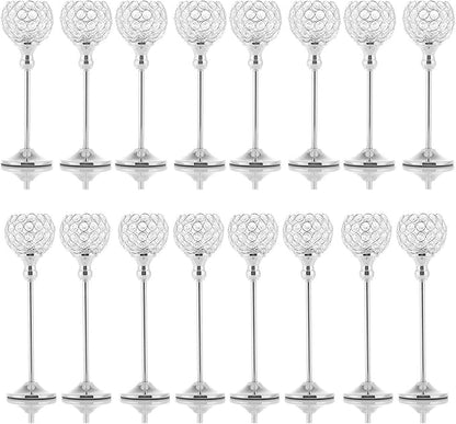 VINCIGANT 8PCS Crystal Candle Holders for Table Centerpiece，Bling Decor Gold Vases for Centerpieces Votive Crystal Candle Holders for Dinner Table Room Party Rhinestone Decorative