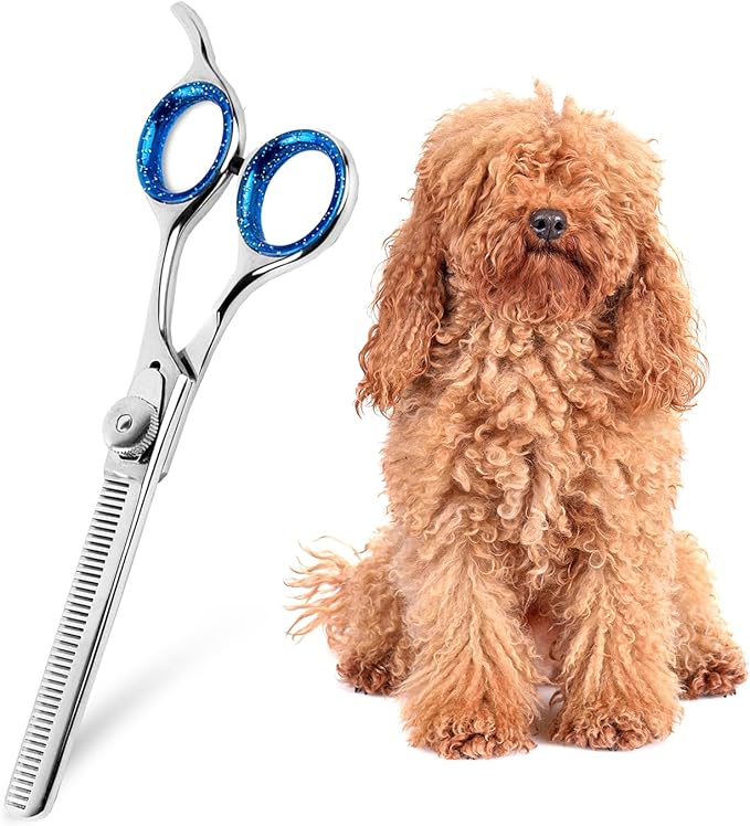 Laazar Pro Shears Thinning Pet Grooming Shear - 6.5 42 Teeth Scissors for dogs cats and pets-Mewly Pet