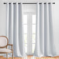 NICETOWN Room Darkening 108 inches Long Curtains for Living Room - Ring Top Thermal Insulated Sound Reducing Window Treatment Drapes for Nursery/Bedroom, W52 x L108, 2 Panels, Greyish White