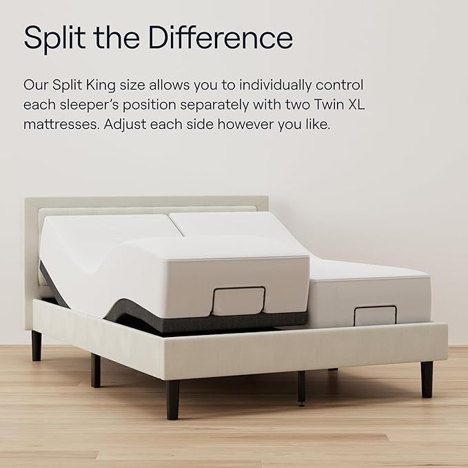 Siena 8” Twin XL Mattress with Adjustable Base - Head & Foot Incline - Medium Firm Gel Memory Foam - Premium Pressure Relieving Layers - Wireless Remote with Memory - Zero Clearance - Zero Gravity