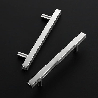 Ravinte Brushed Nickel Cabinet Handles 20 Pack 4-1/2 inch Satin Nickel Square Cabinet Pulls Silver Hardware for Kitchen 7 inch Overall Length Stainless Steel Drawer Pulls