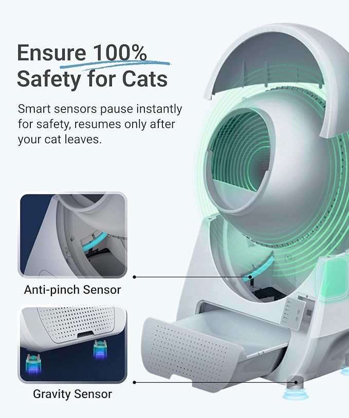 CATLINK 2025 Upgrade Automatic Cat Litter Box Self Cleaning for Multiple Cats with Mat, Double Odor Removal, Cat Litter Box for Cats from 3.5～22 lbs-Mewly Pet