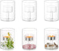 Glasseam Glass Tealight Candle Holder: Small Hurricane Cylinder Votive Holder Set of 6 Modern Table Centerpiece Wedding Christmas Party Decorations, 3.15
