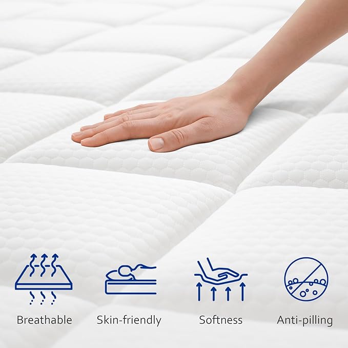 Queen Mattress,12 Inch Cooling-Gel Memory Foam in a Box, Motion Isolation Individually Wrapped Pocket Coils Mattress,Pressure Relief,Back Pain Relief & Cooling,CertiPUR-US