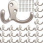 20 Pcs Coat Hooks Hardware Wall Hooks Heavy Duty Hooks for Hanging Coats Double No Rust Hook Wall Mounted for Key, Towel, Bags, Cup, Hat