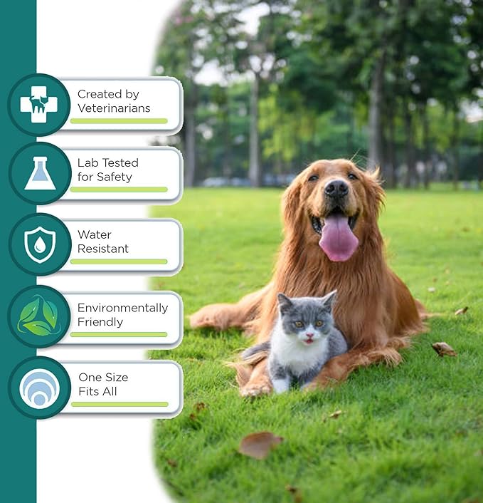 Natural Flea and Tick Collar for Puppies - 12-Month Protection, Safe Pest Control - Waterproof, Strong - Free Flea Comb and Tick Tweezer Included - 2-Pack, 13.8 Inches-Mewly Pet