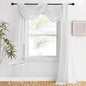 NICETOWN Scarf Curtain for Living Room - Elegant Solid Voile Sheer Valance Topper Long Window Treatment Scarf for Villa/Cottage (1 PC, Light Gray, W60 x L216)