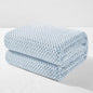 Exclusivo Mezcla Fleece Bed Blanket Queen Size, Super Soft and Warm Blankets for Couch, Sofa and Bed Waffle Textured, Cozy, Fuzzy and Lightweight (Mixed Slate Blue, 90x90 Inches)