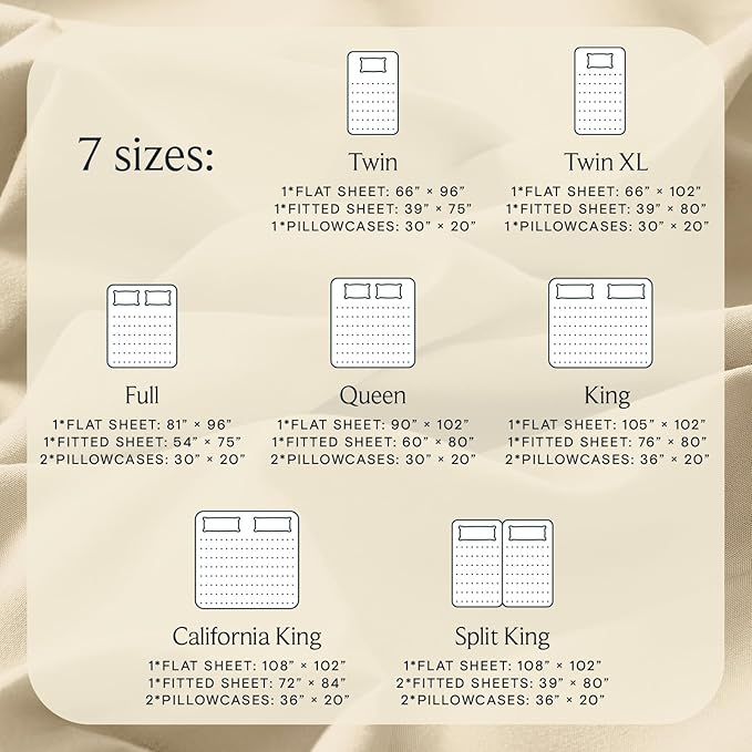 LuxClub 4 PC Queen Sheet Set, Queen Size, Deep Pockets Wrinkle Free Cooling Bed Sheets Machine Washable Hotel Bedding Silky Soft - Cream Queen