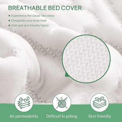 Queen Size Mattress,Fiberglass Free 6 Inch Green Tea Cooling Gel Memory Foam Mattress in a Box,Medium-Firm,Pressure Relief&Temperature Regulation,CertiPUR-US Certified,White