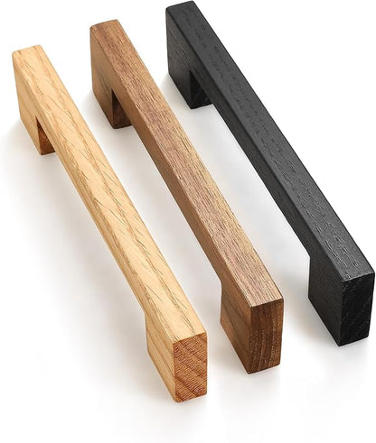Black Square 5 in 8 pcs Wooden Drawer Pulls Handle pulls for cabinets Kitchen Cabinet Drawer pulls Cabinet Door Pull